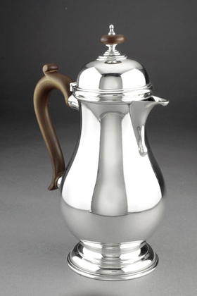 Early Georgian Reproduction Silver Tea Set - Bullet Teapot, Hot Water Jug, Sparrow Beak Milk Jug, Sugarbowl